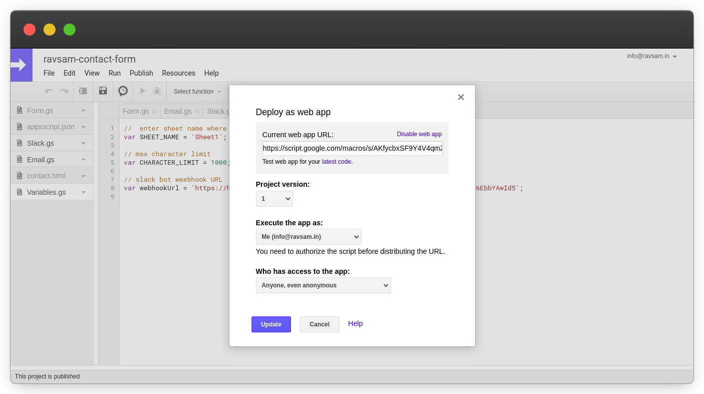 Collect Form Responses Using Google Apps Script